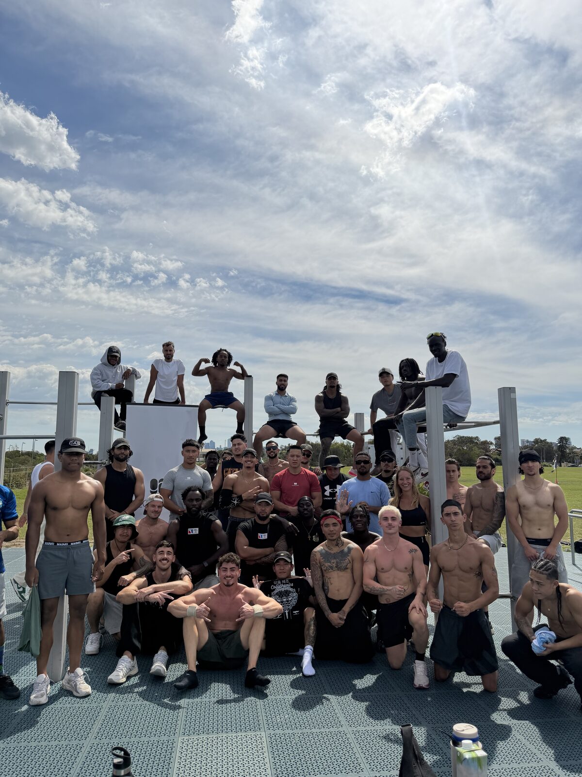 Flowstate brotherhood members training together