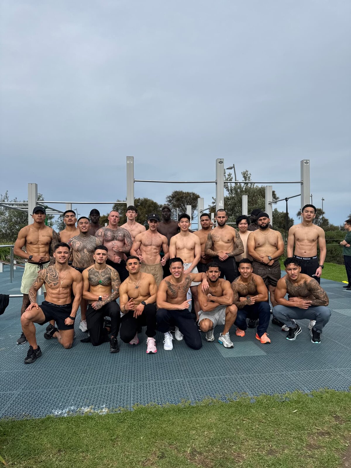 Flowstate brotherhood community session by the coast